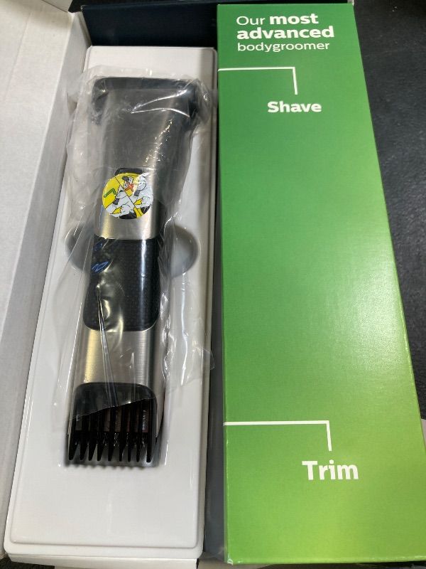 Photo 1 of Philips Norelco Bodygroom 7000 Series, Showerproof Groin and Body Trimmer for Men, Precise Body Grooming, Adjustable Comb, Safe Even Below The Belt, 80 Min. Runtime, Model BG7030/49