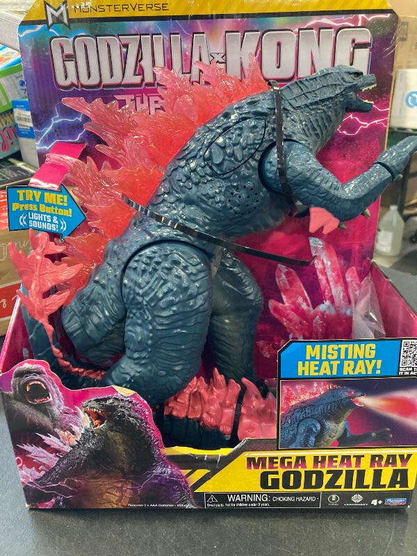 Photo 1 of Godzilla x Kong: 13" Mega Deluxe Heat Ray Misting Breath Godzilla Figure by Playmates Toys