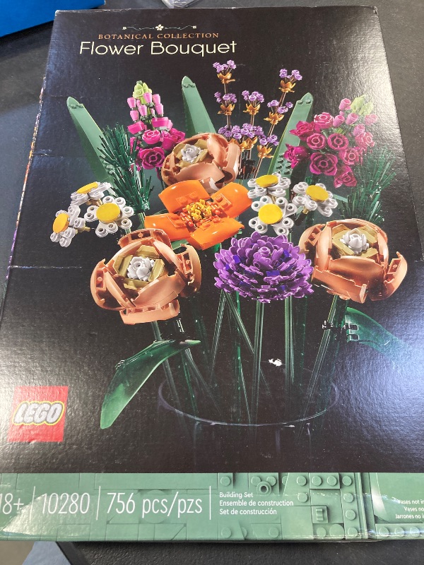 Photo 1 of LEGO Icons Flower Bouquet Building Set - Artificial Flowers for Decoration for Home and Display, Ages 18+ - Small Fake Flowers for Table, Desk, Office - Gift for Graduation - 10280