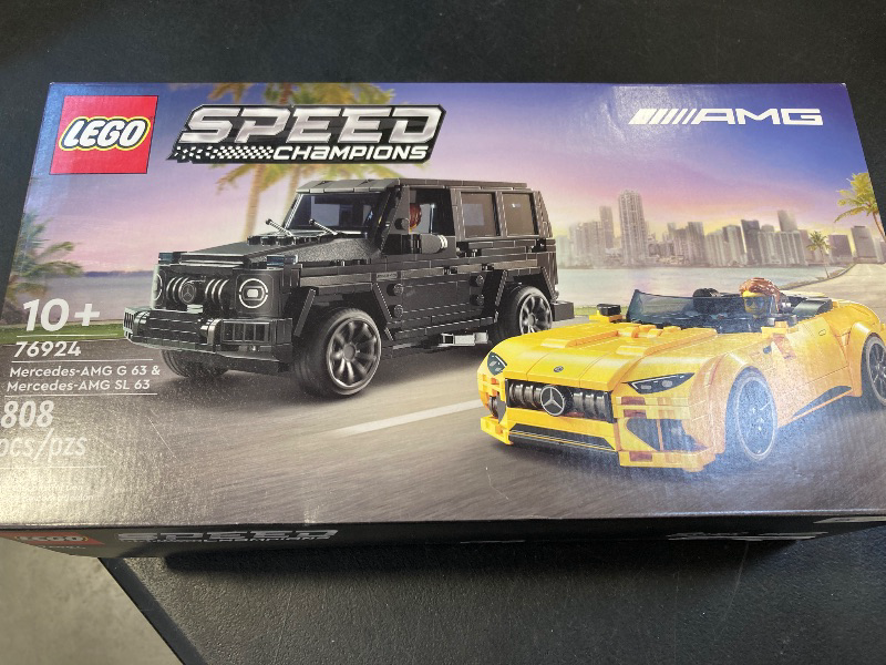 Photo 1 of LEGO Speed Champions Mercedes-AMG G 63 & Mercedes-AMG SL 63 F1 Toy Car, Formula 1 Vehicle Set for Kids, 2 Building Sets with 2 Driver Minifigures, Convertible Toy Car Gift for Boys and Girls, 76924