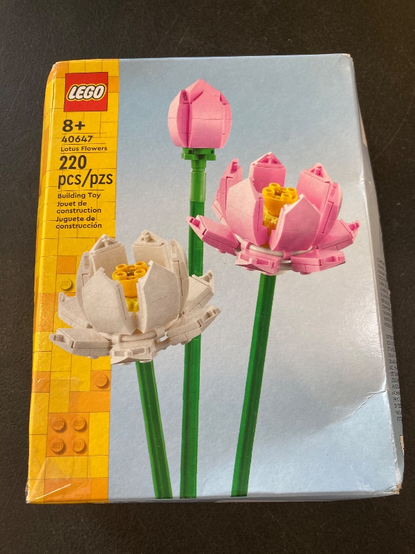 Photo 1 of LEGO Lotus Flower - Building Toy for Kids, Girls & Boys, Ages 8+ - Artificial Lotus Flowers for Home Decor & Display - Creative Gift Idea for Her & Him - 40647