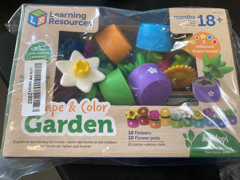 Photo 1 of Learning Resources Shape & Color Garden, Toddler Outdoor Toys, Sensory Toys, Kids Gardening Set, Flower Building Set, Montessori, Preschool Learning Activities, Toddler Gifts