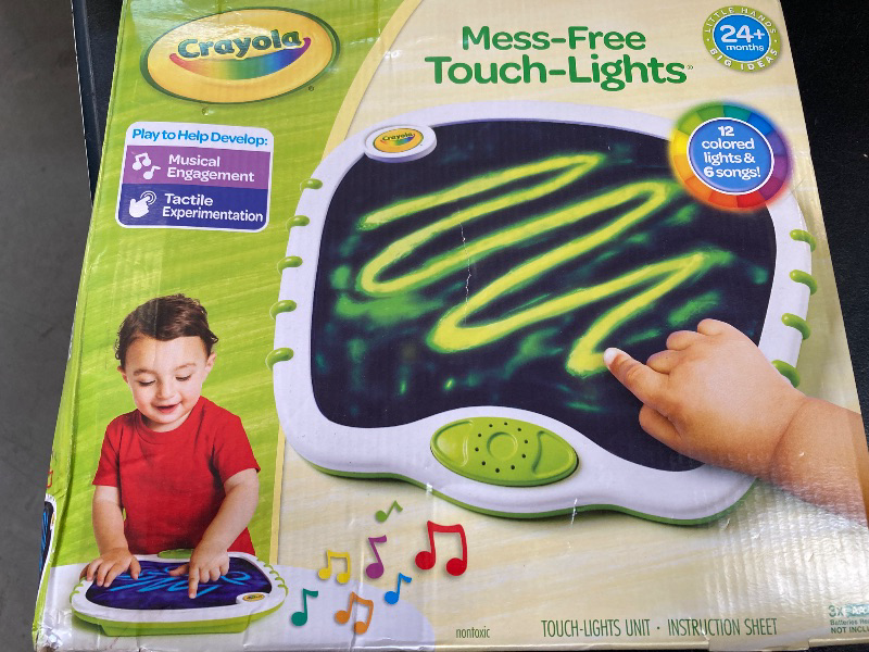 Photo 1 of Crayola Toddler Touch Lights, Musical Sensory Toys for Toddlers, Light Up Drawing Pad, Mess Free Painting, Travel Activity, Gift for Toddlers, 2+