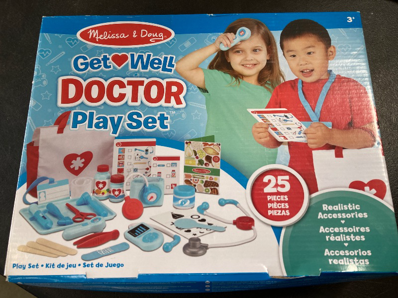Photo 1 of Melissa & Doug Get Well Doctor’s Kit Play Set – 25 Toy Pieces - Doctor Role Play Set, Doctor Kit For Toddlers And Kids Ages 3+