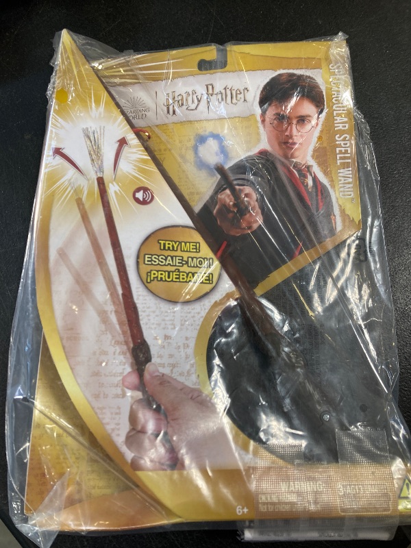Photo 1 of Wizarding World, Harry Potter 11-inch Spectacular Spell Magic Wand with Sparkle Visual Effect & Sounds, Kids Toys for Ages 6 and up