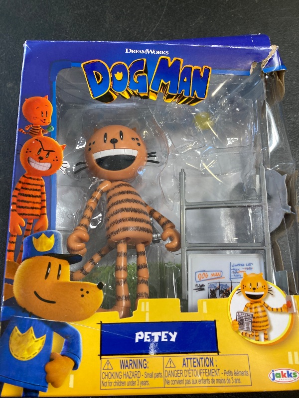 Photo 1 of Dog Man Movie 5 Inch Petey Articulated Action Figure, Collect All The Movie Action Figures and Plush Toys by JAKKS Pacific, Based on The Movie