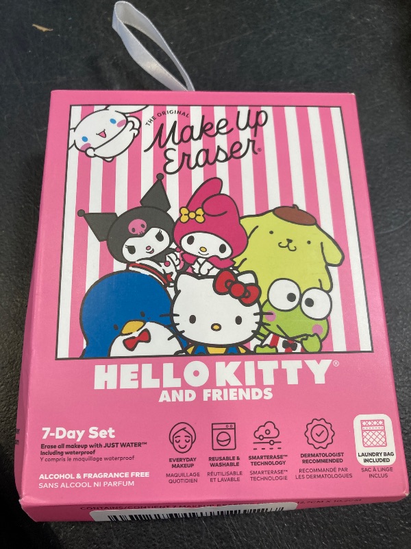Photo 1 of The Original MakeUp Eraser, 7-Day Set, Erase All Makeup With Just Water, Including Waterproof Mascara, Eyeliner, Foundation, Lipstick, Sunscreen, and More! (Hello Kitty and Friends), 7ct.