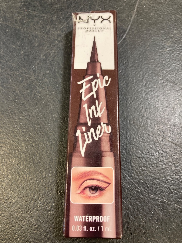 Photo 1 of NYX PROFESSIONAL MAKEUP Epic Ink Liner, Waterproof Liquid Eyeliner with Vegan Formula - Milk Chocolate (Brown Matte)