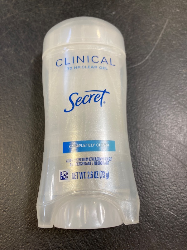 Photo 1 of Secret Clinical Strength Antiperspirant Deodorant for Women, 3X Stress Protection, 72hr Sweat & Odor Protection, PH Balancing Minerals, Invisible Solid, Completely Clean Scent, 2.6 oz