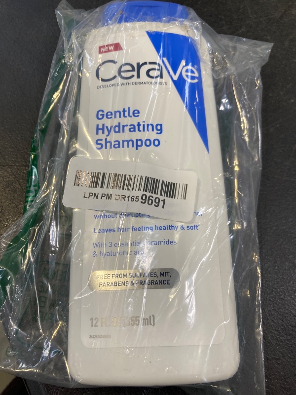 Photo 1 of CeraVe Gentle Hydrating Shampoo, With Ceramides, Niacinamide & Hyaluronic Acid For Soft, Healthy Looking Hair & Scalp, Sulfate Free & Color Safe Shampoo, For All Hair Types, 12 Oz