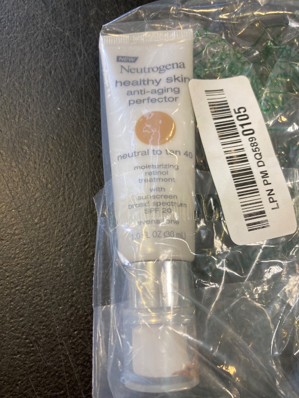 Photo 1 of Neutrogena Retinol Treatment and Tinted Facial Moisturizer, Healthy Skin Anti-Aging Perfector with Broad Spectrum SPF 20 Sunscreen with Titanium Dioxide, 40 Neutral to Tan, 1 fl. oz
