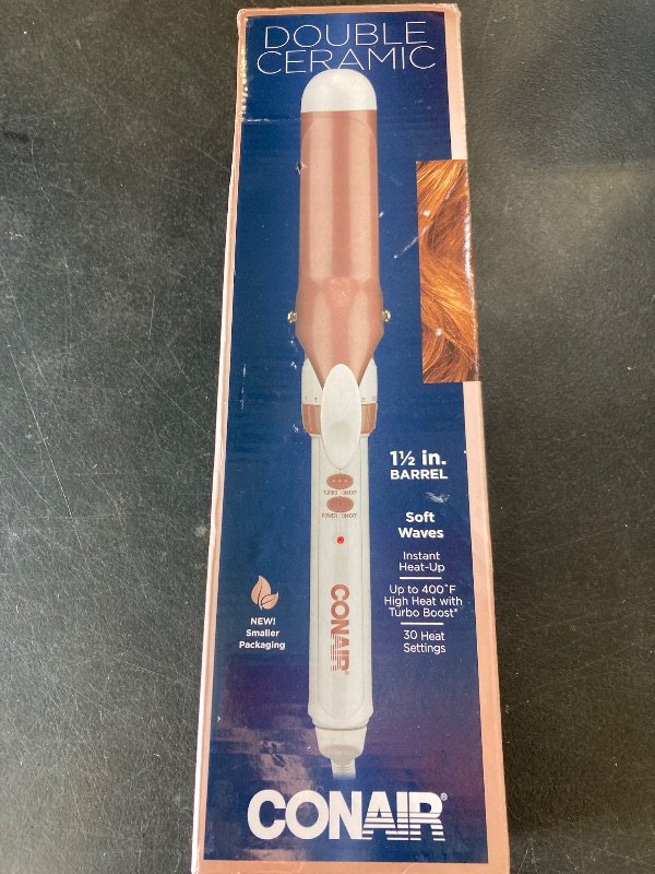 Photo 1 of Conair Double Ceramic 1 1/2-Inch Curling Iron, 1 ½ inch barrel produces soft waves – for use on medium and long hair