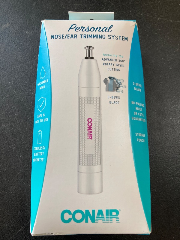 Photo 1 of Conair Ear and Nose Hair Trimmer for Women, Cordless Battery-Powered, Patent 360 Bevel Blade for No Pull, No Snag Trimming Experience, True Glow by Conair