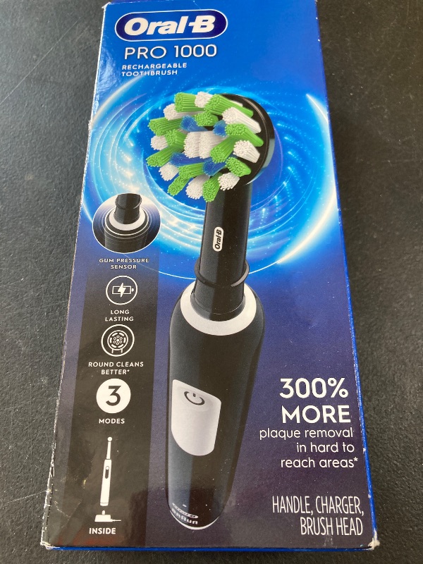 Photo 1 of Oral-B Pro 1000 Rechargeable Electric Toothbrush, Black