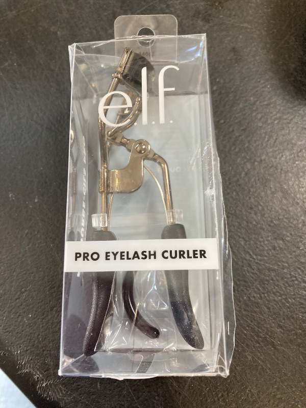 Photo 1 of e.l.f. Pro Eyelash Curler, Strong, Contoured, Eye-Opening, Voluminous Lashes, Includes Additional Rubber Replacement Pad, Silver