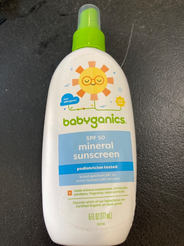 Photo 1 of Babyganics Mineral-Based Baby Sunscreen Spray SPF 50 - 6 fl oz