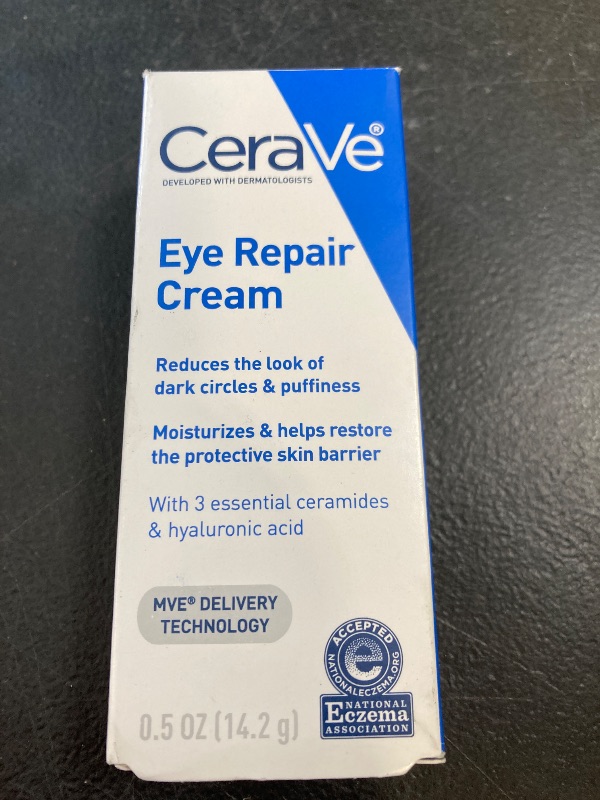 Photo 1 of CeraVe Eye Repair Cream, Under Eye Cream For Puffiness And Bags Under Eyes, Hyaluronic Acid + Niacinamide + Marine Botanical Complex, Oil Free & Opthalmologist Tested