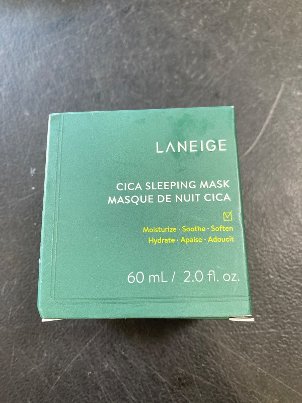 Photo 1 of LANEIGE Cica Sleeping Mask: Korean Overnight Mask, Hypoallergenic, Fermented Forest Yeast Extract, Madecassosides, Soothe Stressed Skin, Barrier-Boosting, Dryness, Redness