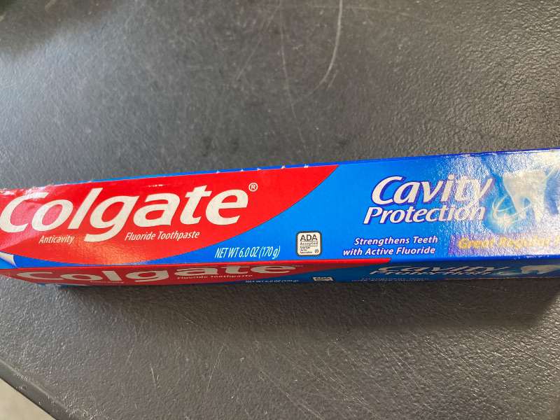 Photo 1 of Colgate Cavity Protection Regular Fluoride Toothpaste, White, 6 oz