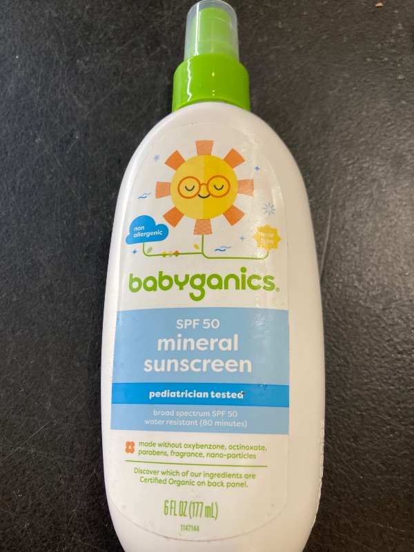 Photo 1 of Babyganics Mineral-Based Baby Sunscreen Spray SPF 50 - 6 fl oz