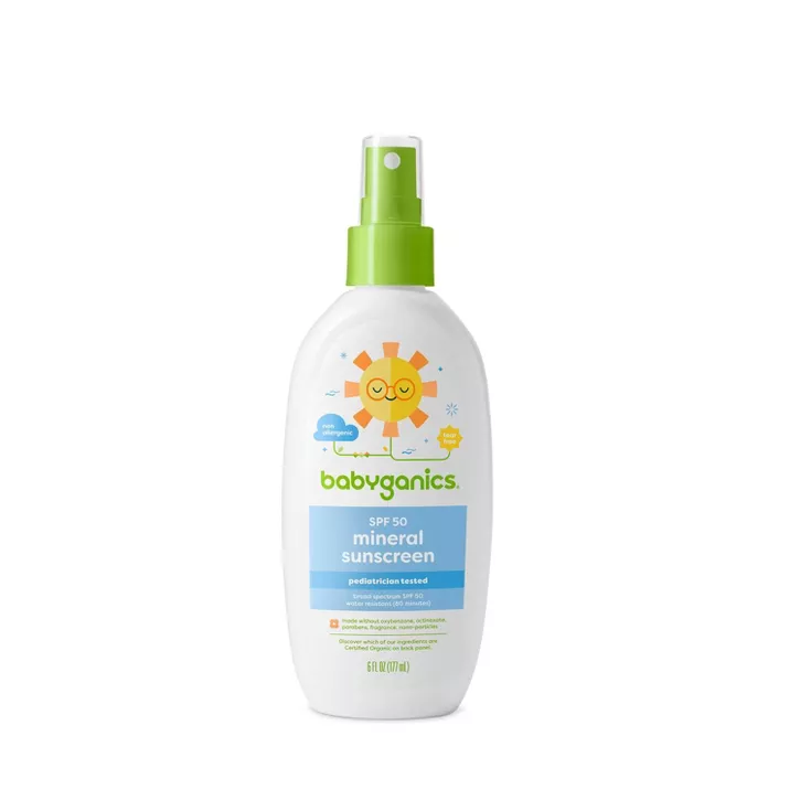 Photo 1 of Babyganics Mineral-Based Baby Sunscreen Spray SPF 50 - 6 fl oz