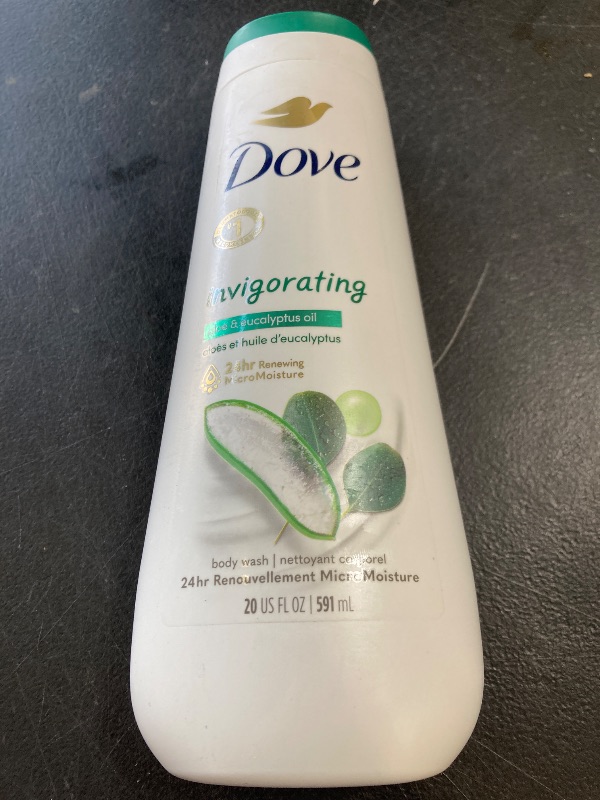 Photo 1 of Dove Body Wash Invigorate Aloe & Eucalyptus For 24hr Lotion-Soft Skin Moisturizing Skin Cleanser with No Sulfates No Parabens 20 oz