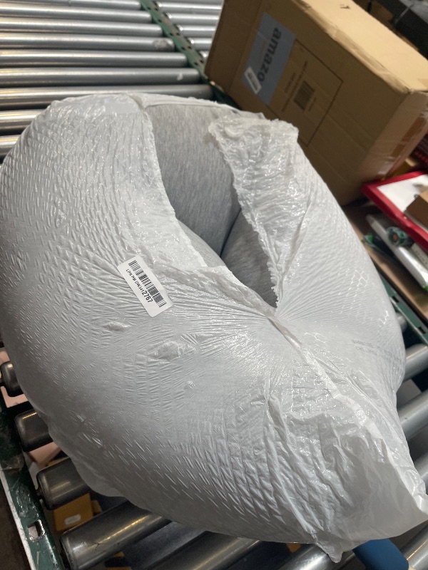 Photo 1 of Momcozy Pregnancy Pillows for Side Sleeping, J Shaped Maternity Body Pillow for Pregnancy, Soft Pregnancy Pillow with Jersey Cover for Head Neck Belly Support, Grey