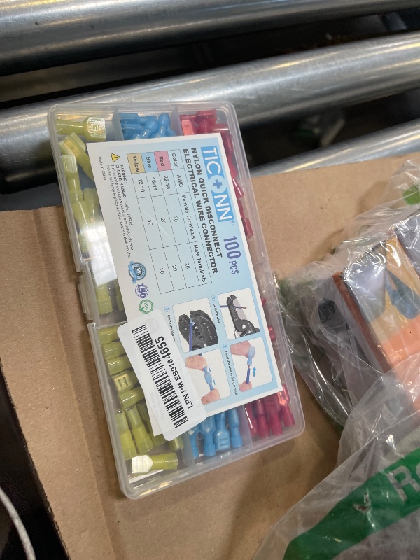 Photo 1 of TICONN 100 Pcs Nylon Spade Quick Disconnect Connectors Kit, Electrical Insulated Terminals, Male and Female Spade Wire Crimp Terminal Assortment Kit1045893347
LPNPMDV2302202
