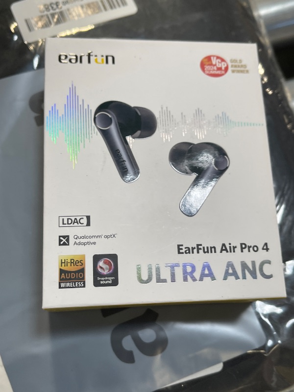Photo 1 of EarFun Air Pro 4 Adaptive Hybrid Noise Canceling Wireless Earbuds, Qualcomm Snapdragon Sound, aptX™ Lossless, 6 Mics AI CVC 8.0 Call, LDAC Hi-Res Audio, 52H Playtime, Bluetooth 5.4, in-Ear Detection