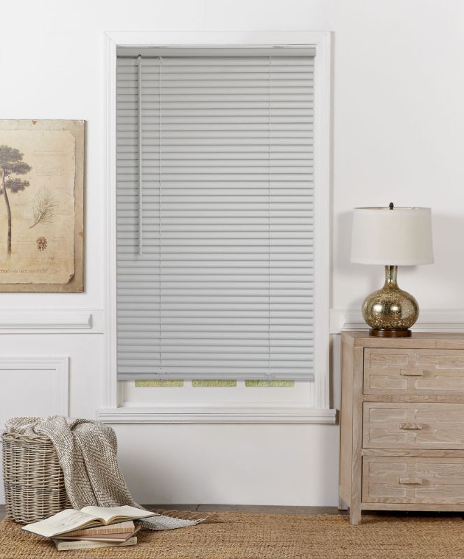 Photo 1 of Mainstays 1 in. Cordless Room Darkening Vinyl Blind Gray 32 W X 64 L