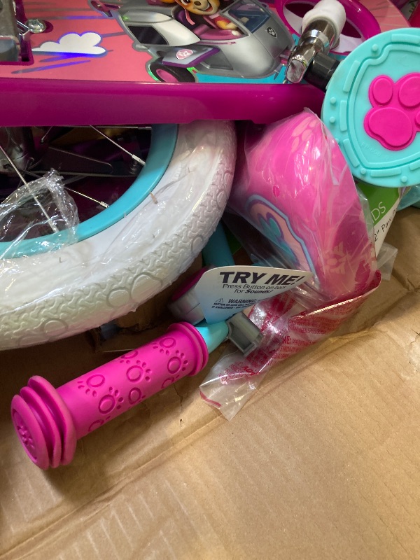Photo 1 of Paw Patrol 12-inch Girls’ Training Wheel Bike Ages 3+ Years Pink from Huffy
