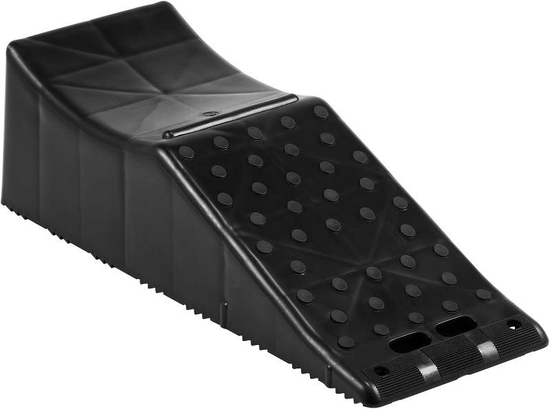 Photo 1 of VEVOR 1Piece Vehicle Ramp 20000 lbs/9 Ton Capacity Car Service Ramp, Effortlessly Lift 5.5" High, Durable Nonslip & Portable, for Routine Tire Replacement Repairs, Work with Tandem Wheel Vehicles
