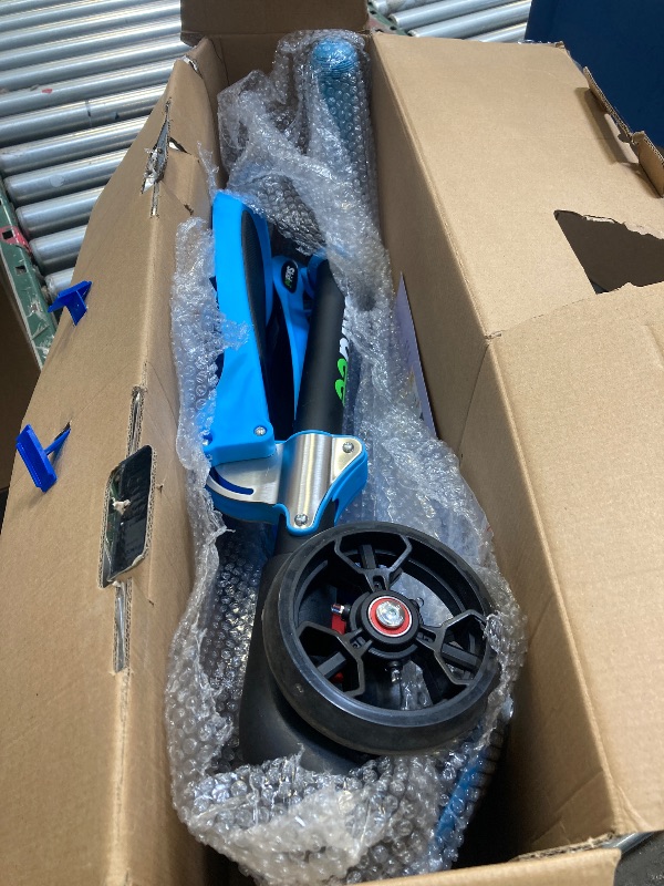 Photo 1 of SKIDEE Kick Scooters for Kids Ages 3-5, Adjustable Height Foldable Scooter with Removable Seat, 3 LED Light Wheels, Rear Brake, Wide Standing Board, Suitable Up to 12 Year Old Boys/Girls, Blue
