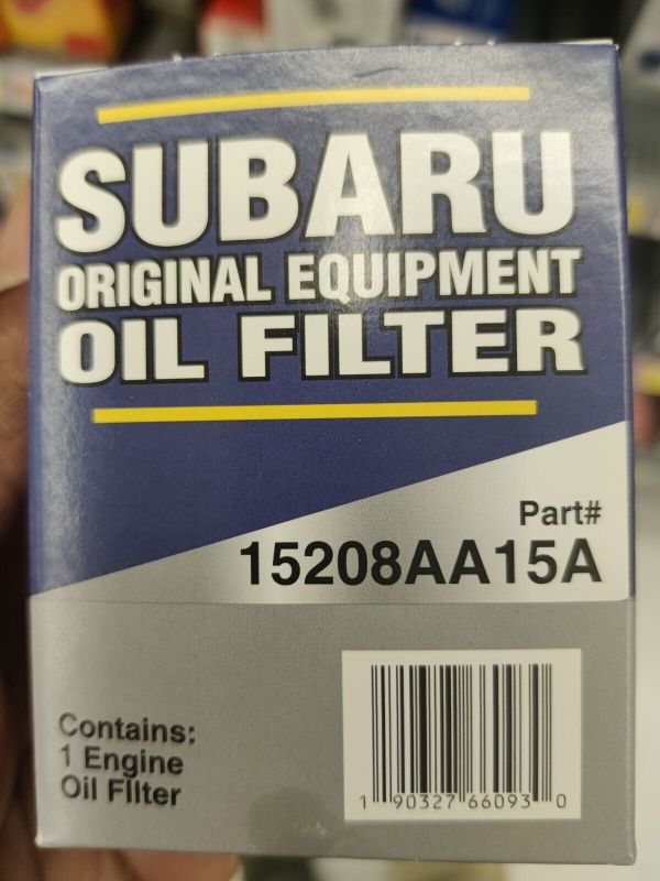 Photo 1 of Subaru 15208AA15A Original Equipment Engine Oil Filter 3.5 Height 2.75 Width 2.756 Length