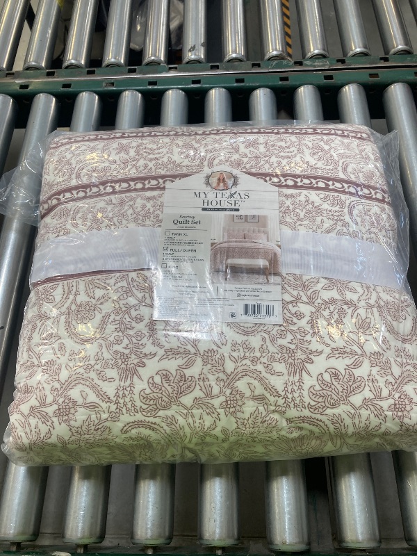 Photo 1 of My Texas House MTD466170522011 Kourtney 3-Piece Taupe Floral Reversible Cotton
