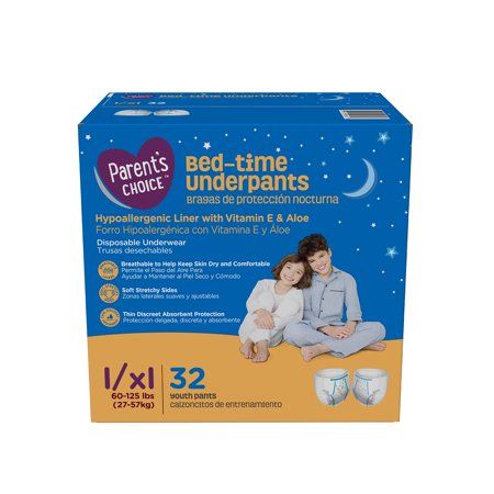 Photo 1 of Parent S Choice Unisex Nighttime Bedwetting Underwear Large-Extra Large 38 Count