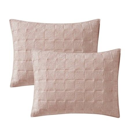Photo 1 of Mainstays Solid Blush Crinkle Box Soft Wash Pillow Shams Standard (2 Count)