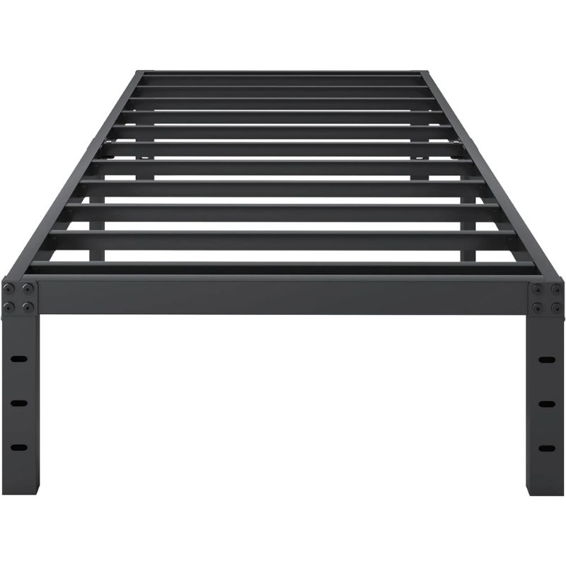 Photo 1 of Twin Bed Frames, 14 Inch High Metal Platform Bed Frame Mattress Foundation with Steel Slats Support, No Box Spring Needed, No Noise, Easy Assembly
