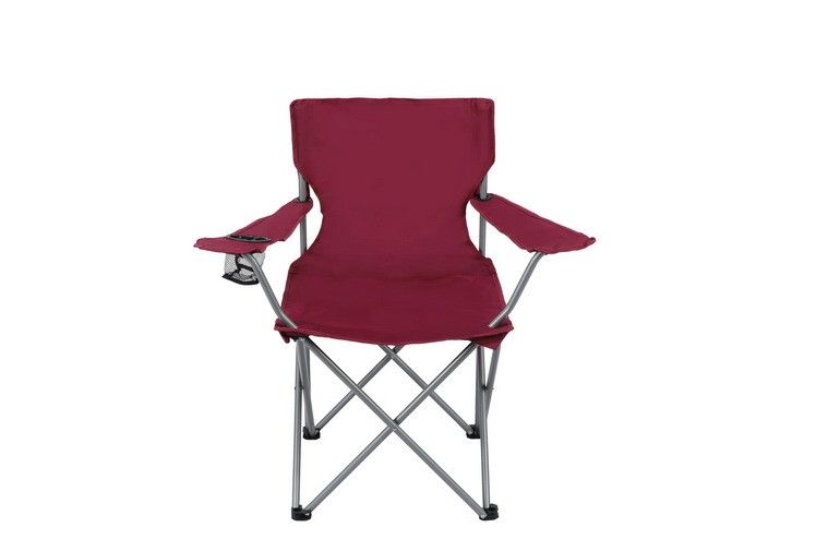 Photo 1 of Ozark Trail Basic Quad Folding Camp Chair with Cup Holder, Adult, Choose Color.,
