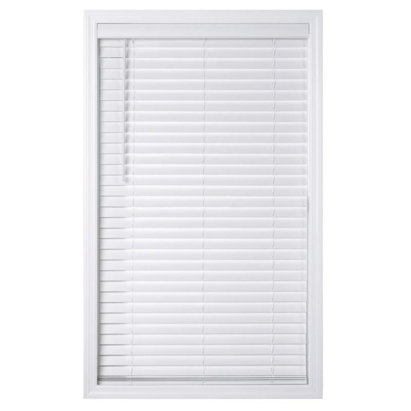 Photo 1 of Better Homes & Gardens 2" Cordless Faux Wood Horizontal Blinds, White, 72" W x 64"