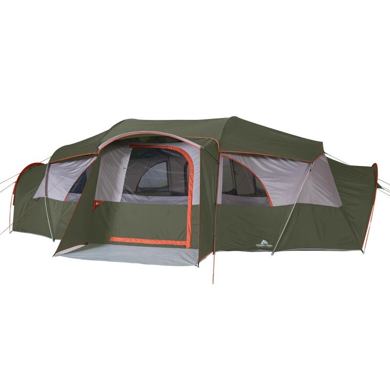 Photo 1 of Ozark Trail 18-Person Cabin Tent With 3 Rooms And Covered Entrances 8 Windows