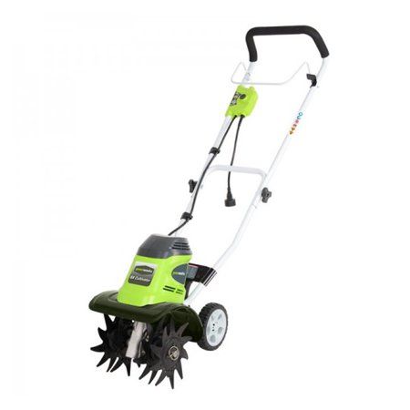 Photo 1 of Greenworks 8 Amp 10-inch Corded Electric Cultivator/Tiller 27072
