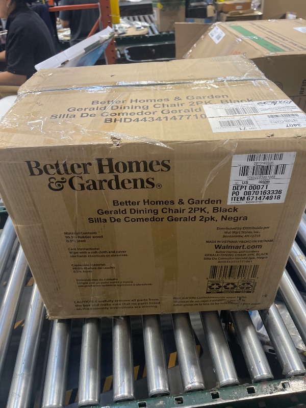 Photo 1 of Better Homes and Gardens 2-Pack Indoor Black Gerald Dining Chairs
