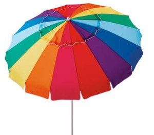 Photo 1 of Mainstays 8 feet Beach Umbrella, Rainbow