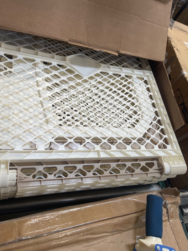 Photo 1 of  8-Panel Heavy-Duty Structure for Yard and Camping, Designed Specifically for Indoor and Outdoor Activities of Puppies/Small Dogs, White
