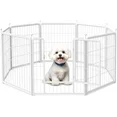 Photo 1 of  8-Panel Heavy-Duty Structure for Yard and Camping, Designed Specifically for Indoor and Outdoor Activities of Puppies/Small Dogs, White

