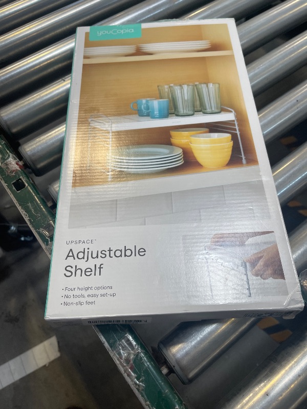 Photo 1 of YouCopia Adjustable-Height UpSpace Shelf, Shelf Riser for Vertical Kitchen Cabinet and Pantry Organization