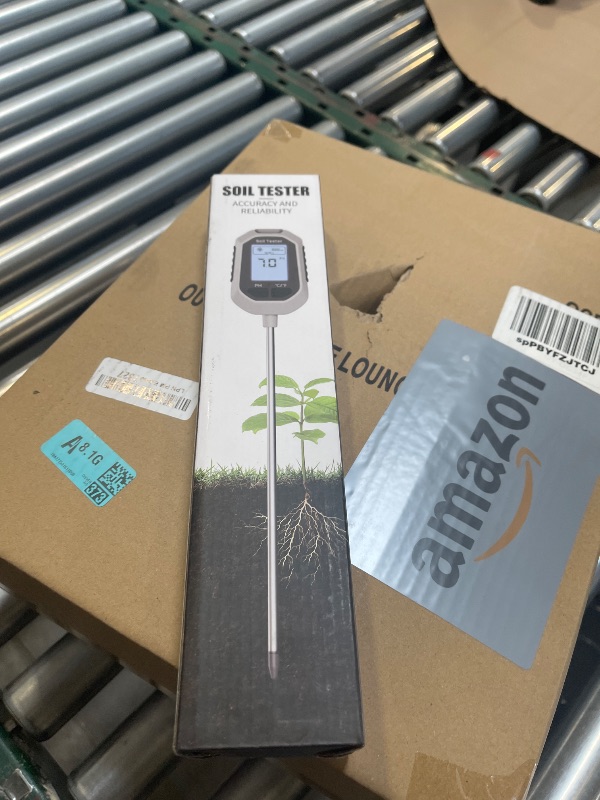 Photo 1 of 4-in-1 Soil Moisture Meter Digital Plant Temperature/Soil Moisture/PH Meter/Sunlight Intensity Backlight LCD Display Soil Test Meter for Gardening, Farming and Outdoor Plants
