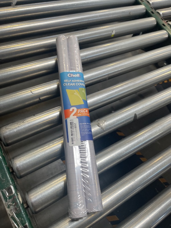 Photo 1 of Chell 2 Pack Clear Contact Paper Roll for Books, 17.5in x 5ft Clear Self Adhesive Book Cover Paper Protector