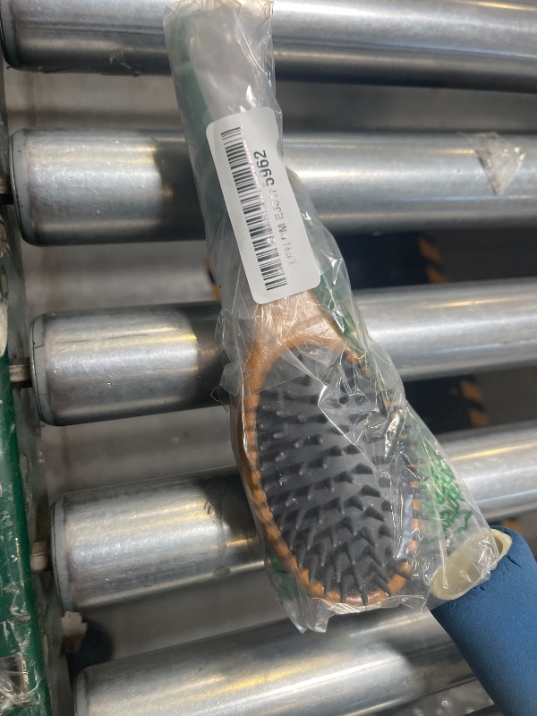 Photo 1 of TAKAVU Short Hair Dog & Cat Deshedding Brush - Double Sided Grooming Tool with Silicone Massage & Bristle Sides - Removes Loose Fur & Dirt - Wood Handle